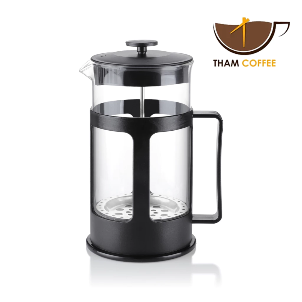 เหยือกชงกาแฟสด เครื่องชงกาแฟ French Press ใช้ได้กับกาแฟ และชา สำหรับเมล็ดคั่วแบบหยาบ Tham coffee