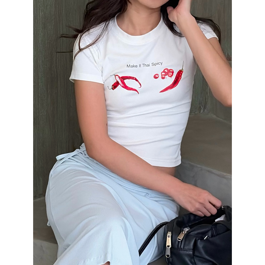 Sillylily spicy Baby Tee (Slim fit)