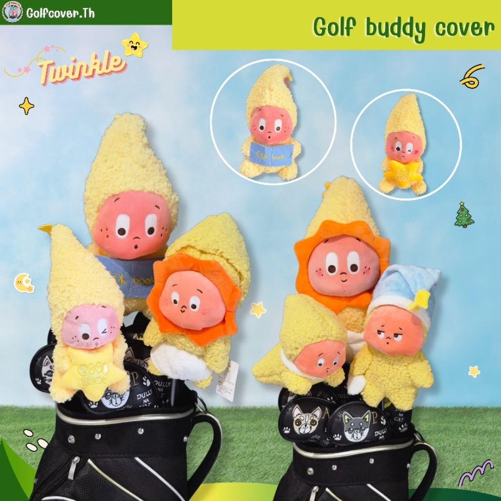 cover ไม้กอล์ฟ ตุ๊กตาหัวไม้กอล์ฟ ปลอกหุ้มหัวไม้ Driver Fairway Hybrid ut cover ทวิงเคิล (Twinkle)