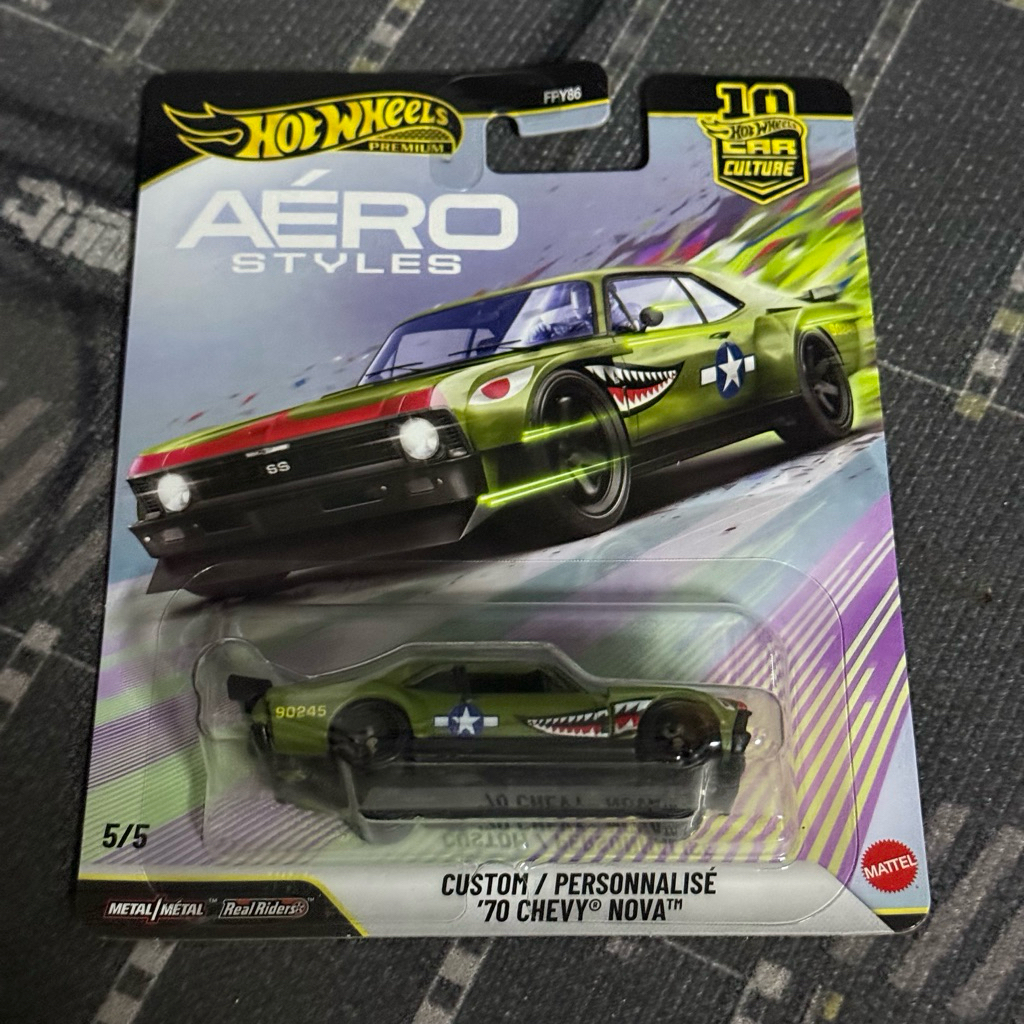 Hot Wheels Premium ชุด Aero Styles Custom ‘70 Chevy Nova ขนาด 1:64