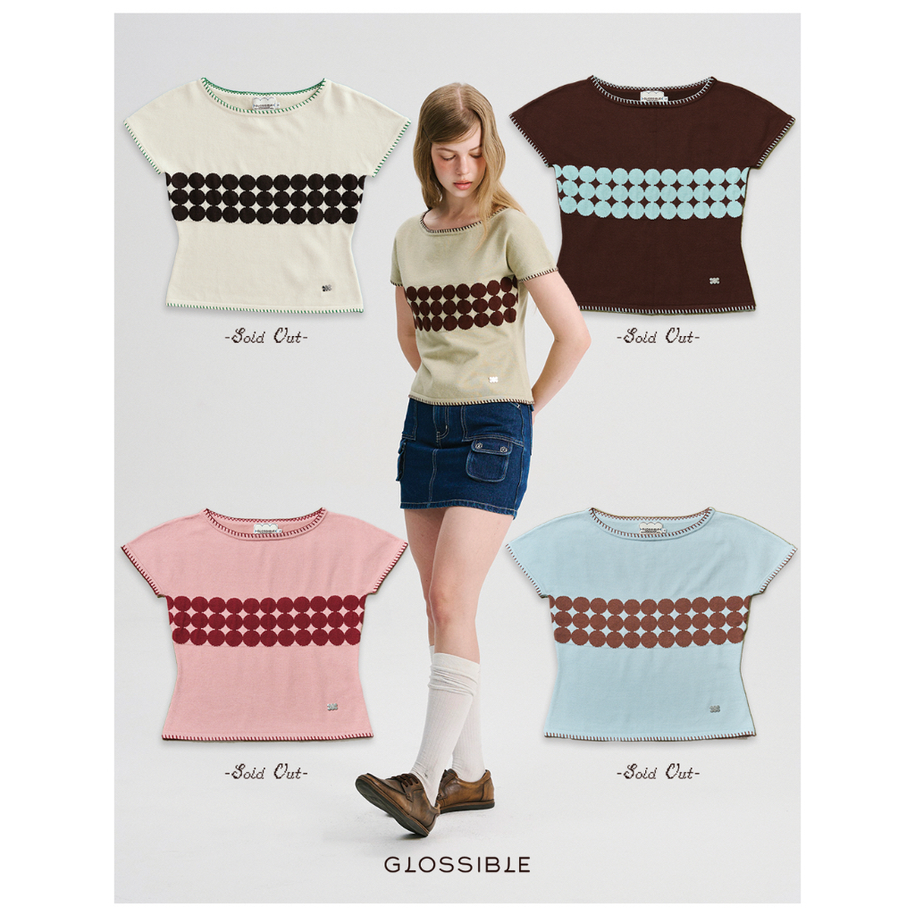 (พร้อมส่ง) BONBON KNIT TOP