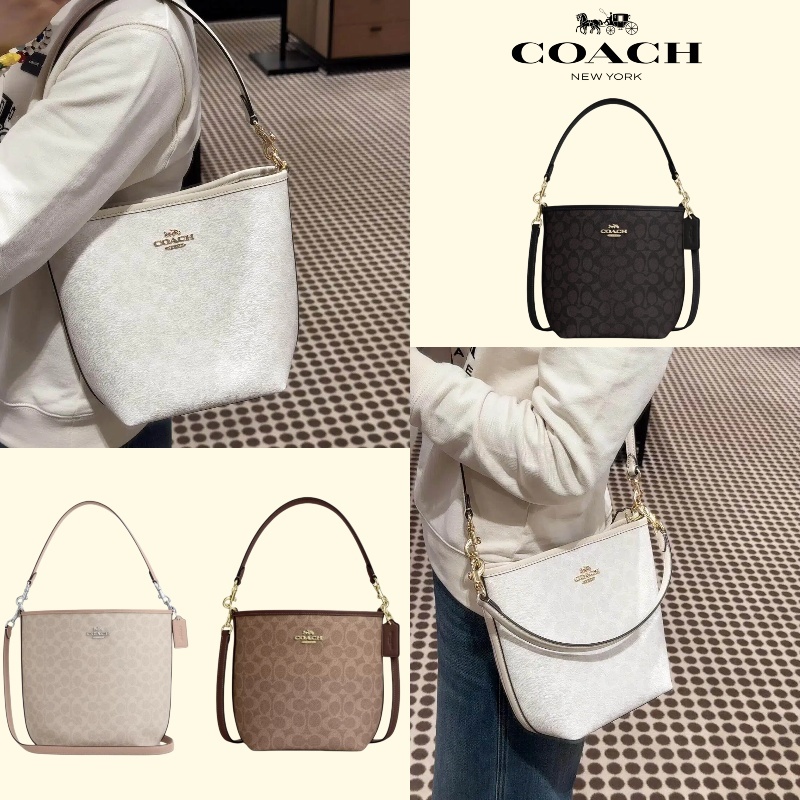 ของแท้ 100% COACH City Bucket 17 กระเป๋าครึ่งใบ/กระเป๋าทรงถัง ปรับสายได้ ถือ/สะพายไหล่