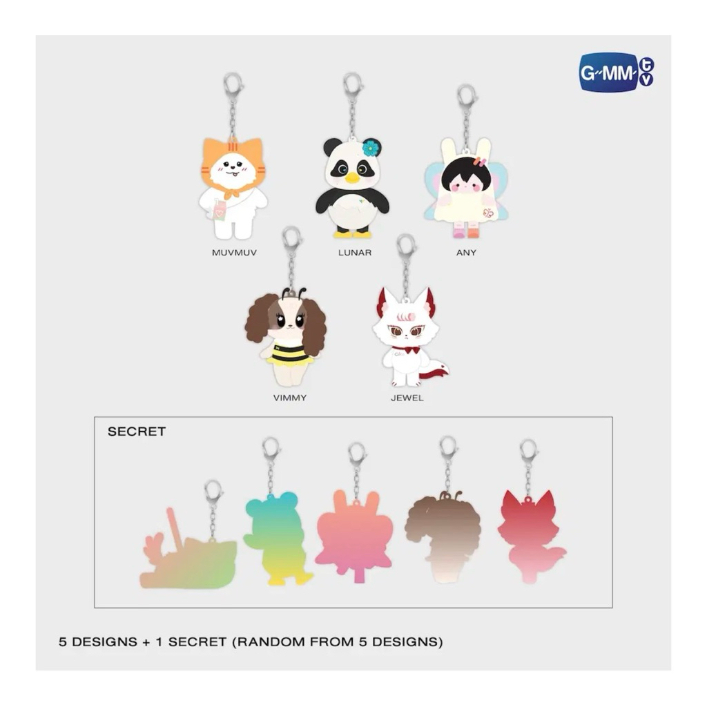 พร้อมส่ง GMMTV (เลือกตัว) BLUSH BLOSSOM FAN FEST 2026 : MIDNIGHT BLOOM RANDOM DOLL KEYCHAIN