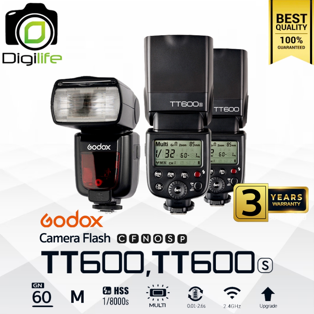 Godox Flash TT600 / TT600S - Manual, HSS ( X2T, S2, RF60, SA-K6, SGGV ) / Digilife Thailand