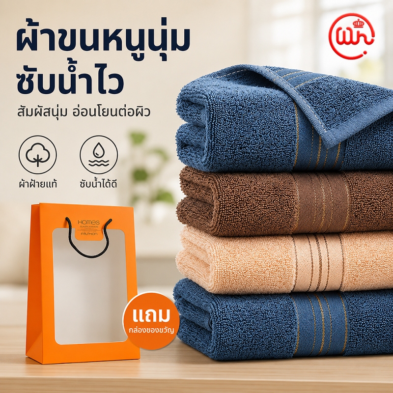 ผ้าเช็ดตัวผืนใหญ่ ผ้าขนหนูอาบน้ำ เนื้อนุ่ม ซับน้ำดี แห้งไว ระบายอากาศดี เหมาะสำหรับผู้ชายและผู้หญิง