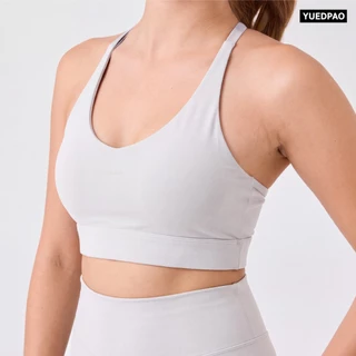 Yuedpao MotionSkin Active V-Neck Sports Bra (Medium Support) สปอร์ตบราคอวี ซัพพอร์ตปานกลาง บราออกกำลังกาย กระชับ (6 สี)
