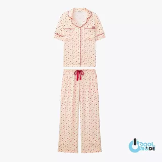 MUSLIN Cherry Rouge - Silk Satin Pajamas [Basic collection]