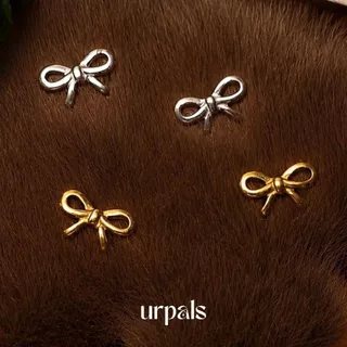 URPALS ต่างหู ลายโบว์ Stainless ชุบทอง 18K ใส่ได้ทุกวัน ไม่ลอกไม่ดำ