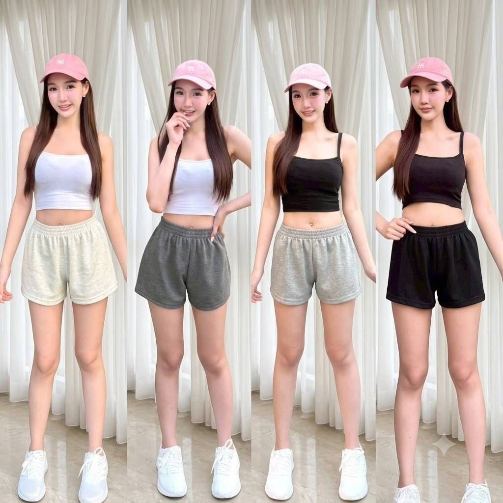 กางเกงขาสั้น ทรงมินิ mini pants ทรงสายฝอ ผ้าฝรั่ง ผ้าไม่ย้วย ผ้านุ่ม ใส่สบาย ใส่อยู่บ้าน ใส่ออกกำลังกาย ใส่นอนได้