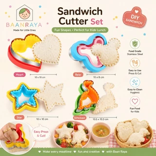 🥪แม่พิมพ์ตัดขนมปัง🥪 แซนวิชกระเป๋า สำหรับเด็ก เบนโตะ BLW Sandwich Pocket Cutter DIY Kids Bento Baan Raya