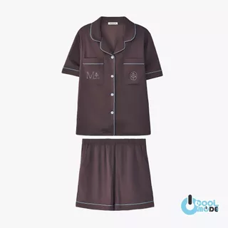MUSLIN Timeless - Hot Fudge Silk Satin Pajamas [Basic collection]
