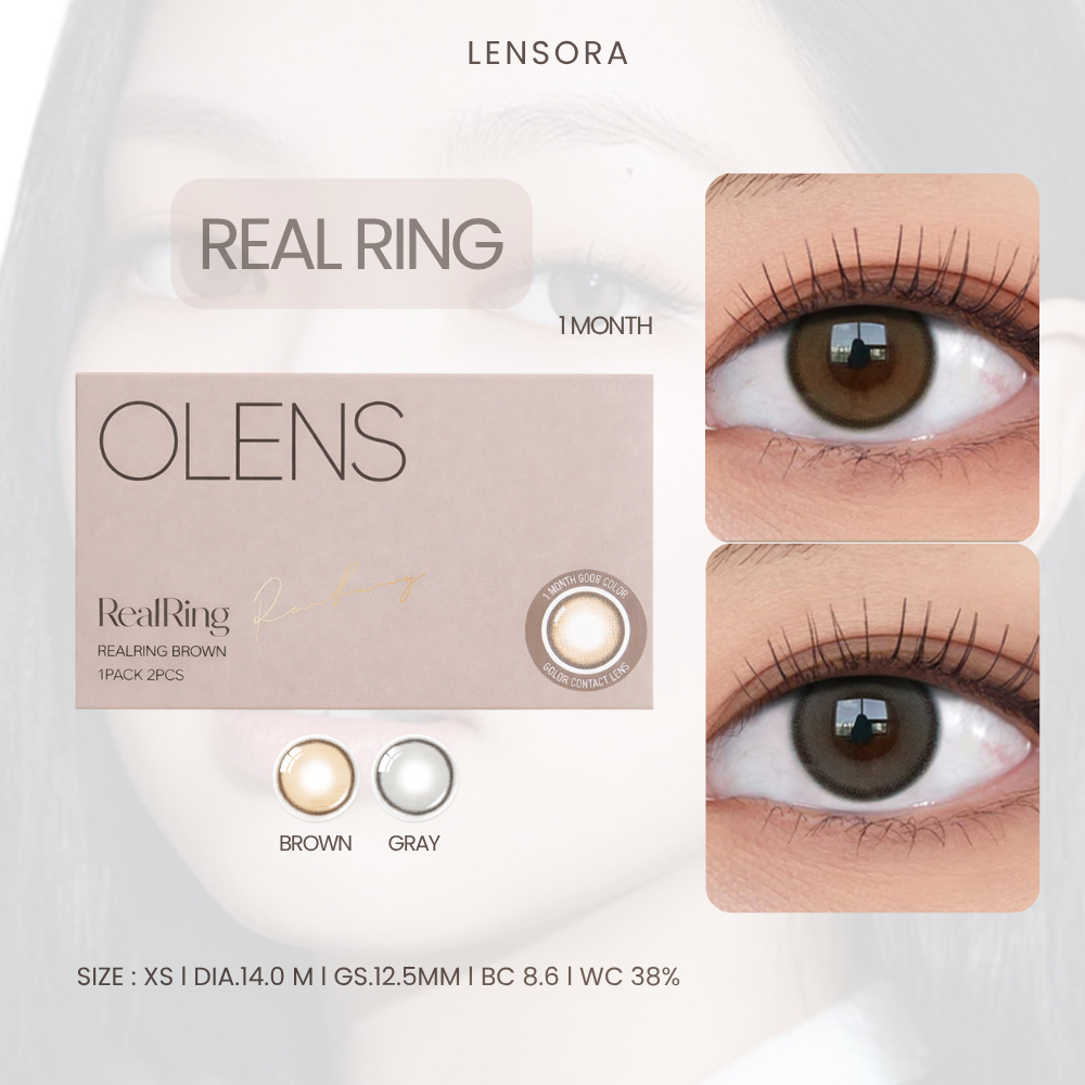 Olens รุ่น Real Ring - สี Brown,Gray (Contactlens) คอนแทคเลนส์เกาหลี