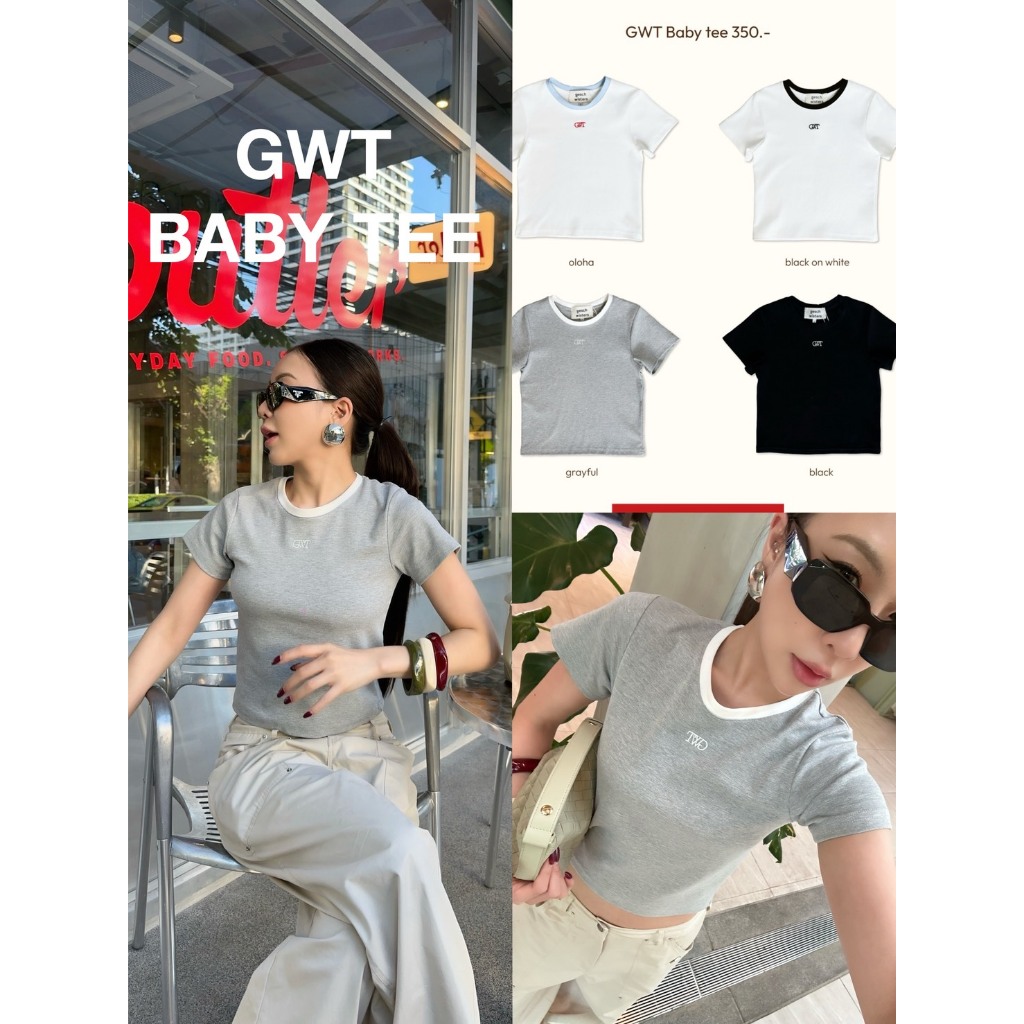 Geschwisters"GWT Baby tee"(ความยาวใหม่18“)พร้อมส่ง