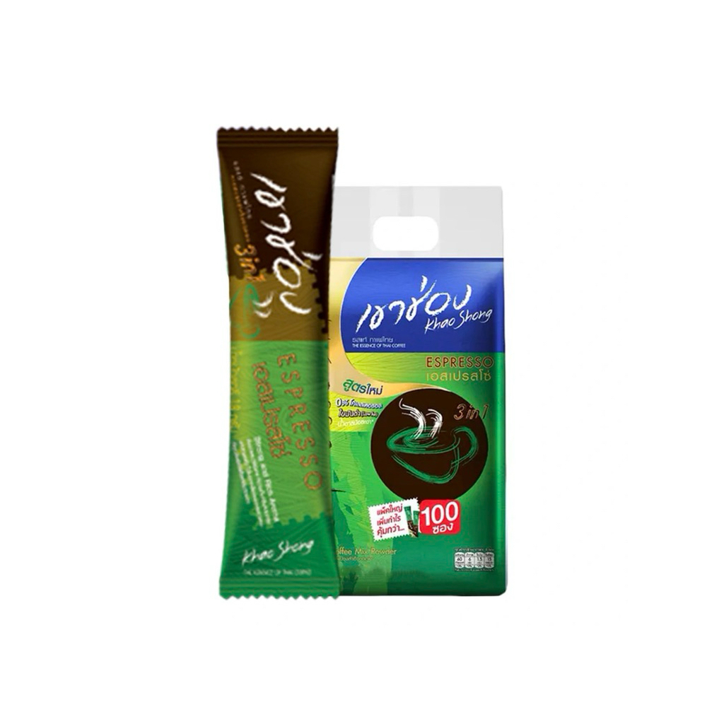 เขาช่องกาแฟ 3in1 เอสเปรสโซ่ 14กรัม จำนวน100ซอง ยกถุงใหญ่