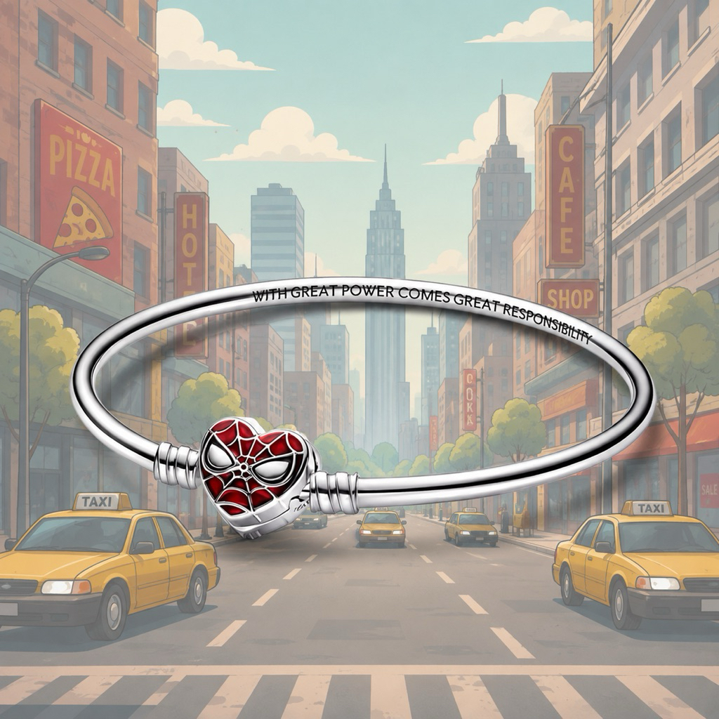(ของแท้💯 พร้อมส่ง🔥)HIT‼️Pandora Spider-Man Bracelet แพนโดร่า กำไลสไปเดอร์แมน ของแท้ มือหนึ่งทุกชิ้น