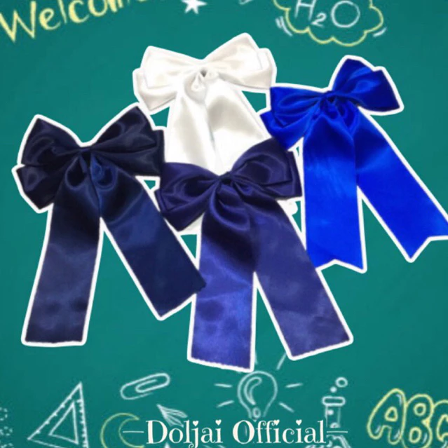 🎀ผ้าเริสสส 💼📚กิ๊บโบว์นักเรียนใหญ่สองชั้นเส้น 2 นิ้ว (14 cm.) *กิ๊บสปริง* โบว์นักเรียน ประถม มัธยม