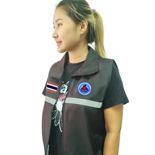 เสื้อกั๊กอสม. ผ้าบางเฉียบ ใส่สบาย ไม่ร้อน สกรีนโลโก้ อสม. ผ้าโพลีเอส ทนทาน รับประกันสินค้า