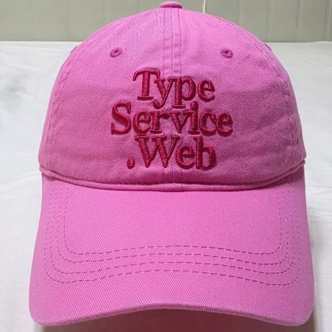 หมวก Typeservice Web Cap สี Pink ของแบรนด์แฟชั่นเกาหลีชื่อดัง TYPESERVICE มีสายปรับขนาดได้