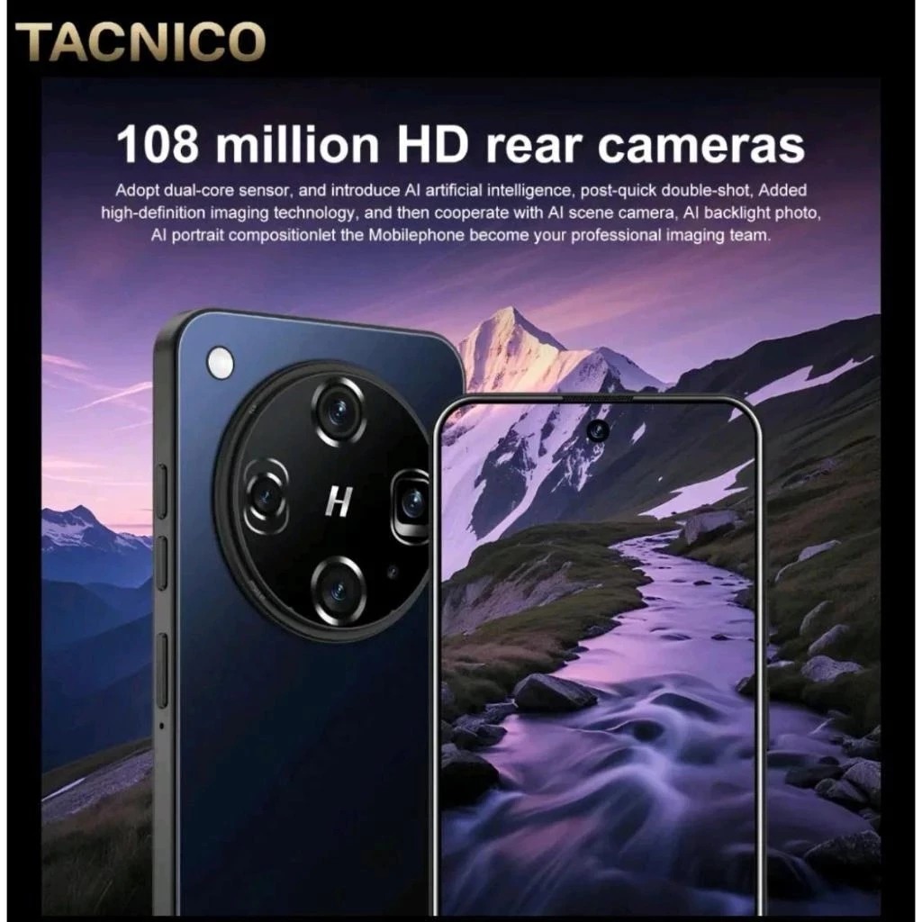 Tacnico X8 Ultra 5G (6GB+128GB) สมาร์ทโฟน 5G หน้าจอ 7.0 นิ้ว IPS AMOLED แบตเตอรี่ 5800mAh รองรับ 4G/