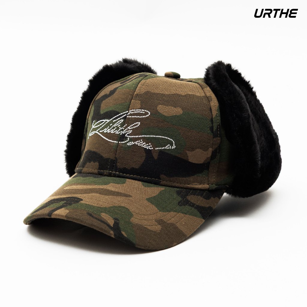 URTHE - หมวกแก๊ป ลายพราง รุ่น LILITH NIGHTSHADE FUR CAP - Col. JUIS LILITH