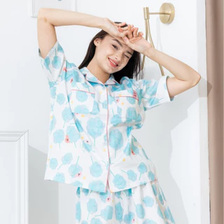 Cotton candy summer set แขนสั้น ขาสั้น ชุดนอนโนบรา Call it a day