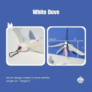 Catch Me! White Dove Cat Teaser Refill Head หัวล่อแมว อุปกรณ์ ไม้ตกแมว