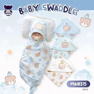 Mami Baby ผ้าห่อตัวเด็กแรกเกิด ขนาด 30x30 นิ้ว เนื้อผ้านุ่มพิเศษคอตตอน 100%