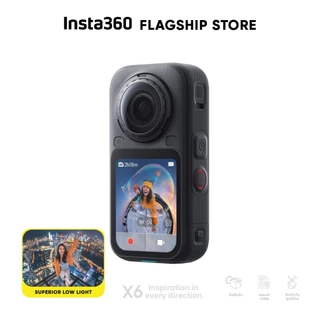 INSTA360 X6 กล้องแอคชั่น ถ่ายวิดีโอ 8K กันน้ำลึก 20m Sensor 1/1.1นิ้ว ถ่ายรูป 120mp USB-C กล้อง 360 Action Camera