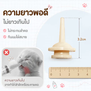 🐾จุกนมแมว ขวดนมลูกแมว จุกนมกระรอก หัวนมกระรอก ขวดนมแมว ซิลิโคนเกรดอาหาร จุกป้อนนมแมว สำหรับ แมวแรกเกิด จุกนมสัตว์เลี้ยง