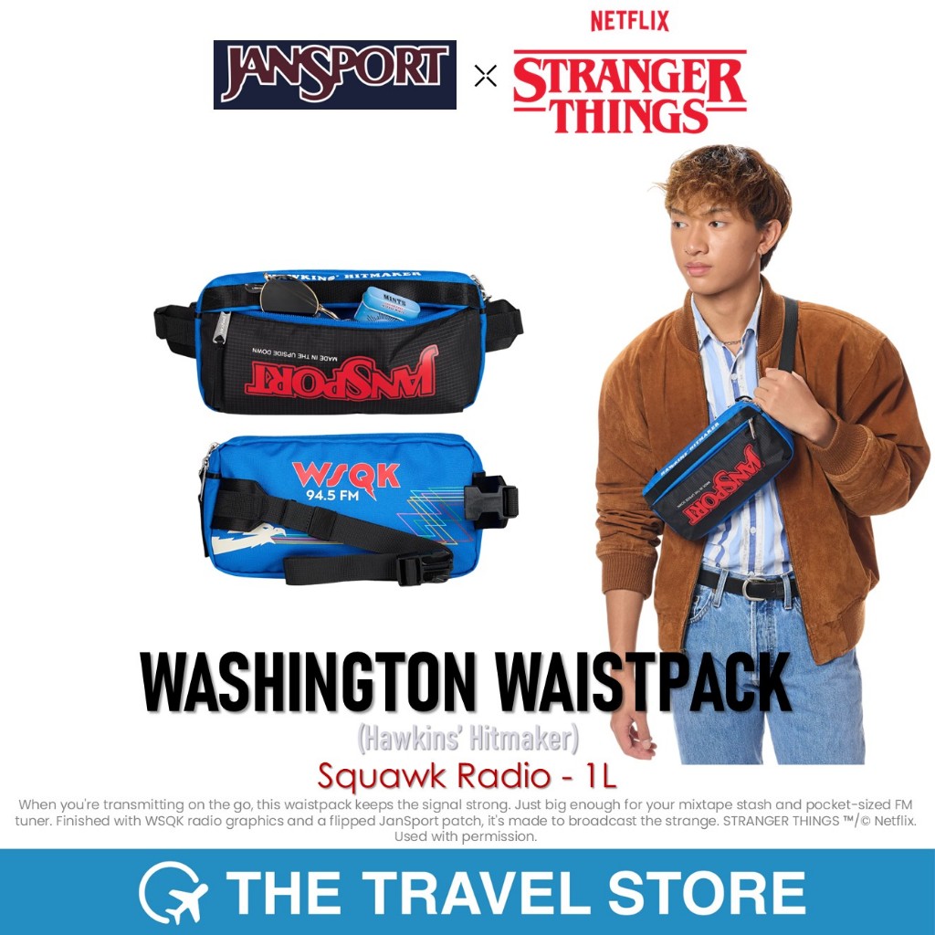 Jansport WASHINGTON WAISTPACK Squawk Radio - 1L (Hawkins’ Hitmaker) กระเป๋าคาดอก คาดเอว