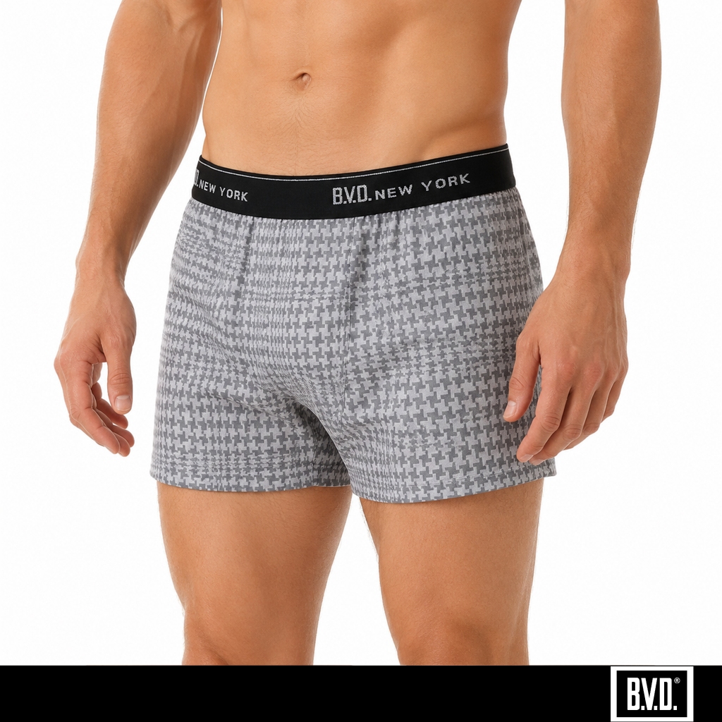 BVD NEW YORK กางเกงในชายทรง Boxer รุ่น GY056GS – Cotton 100%