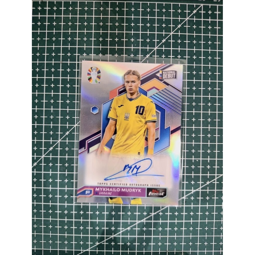 2023 Topps Finest Road to UEFA Euro 2024 Mykhailo Mudryk #BCA-MM Auto