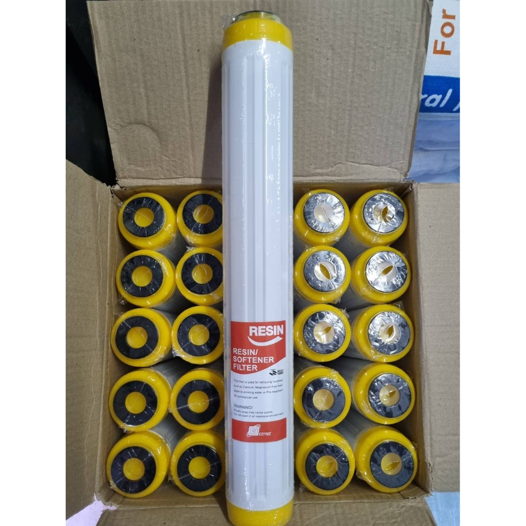 ไส้กรองน้ำเรซิ่น Resin (Softener) ขนาด 20 นิ้ว *สินค้าราคาลดพิเศษ ของใหม่ เก่าเก็บ ขอคนที่รับได้ มีฝุ่นภายนอกเท่านั้น
