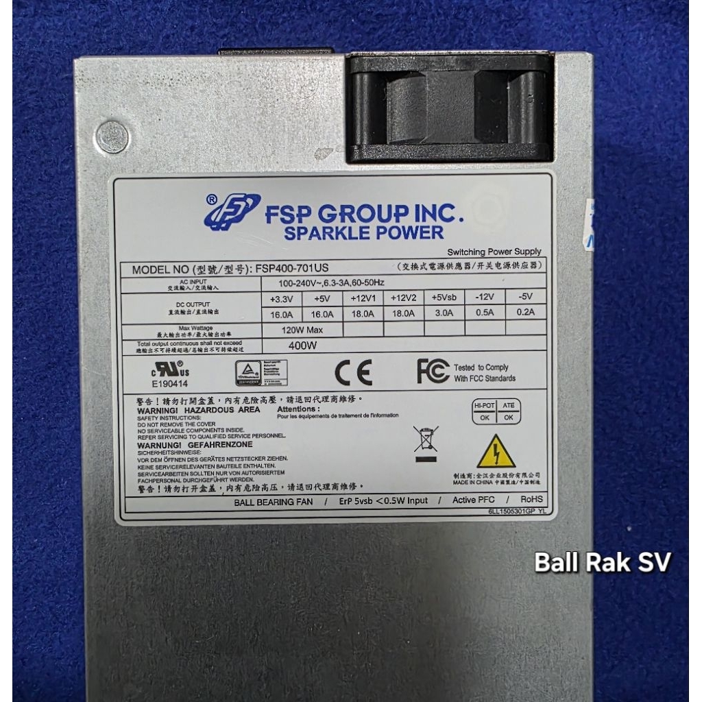 FSP Power Supply FSP400-60FGGBA 20+4 Pin 400W