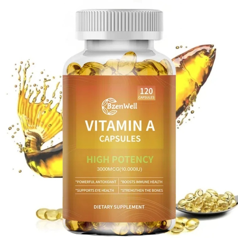 `Vitamin A 10,000IU Caps แคปซูลวิตามินเอ บำรุงสายตา & ผิวหนัง Antioxidant สนับสนุนภูมิคุ้มกันร่างกาย 120 แคปซูล`