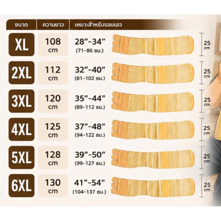 ผ้ารัดหน้าท้องหลังผ่าตัด ใช้ได้ทันที เนื้อคอตตอน ไม่ม้วน 6 size ให้เลือก