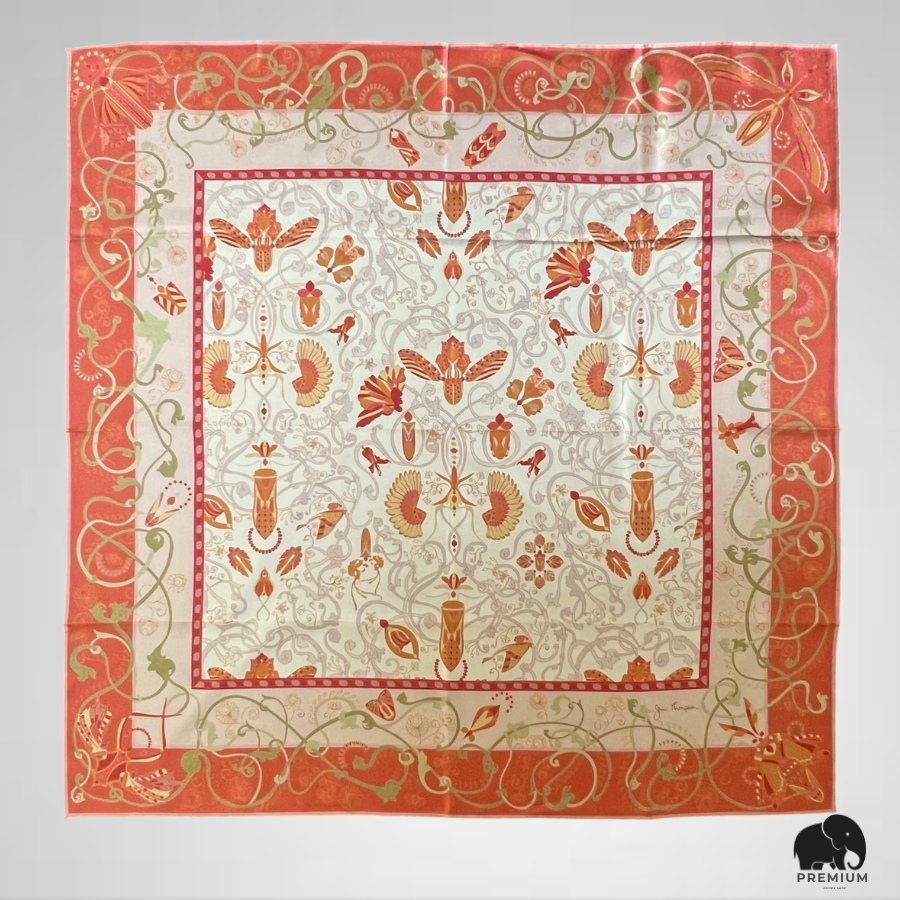 ผ้าพันคอผ้าไหม จิม ทอมป์สัน Silk scarf 33"x33" ALP04 Jim Thompson