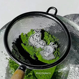 DOPAMYNE X HUUYAOW | ลูกร่อนผงมัทฉะ น้องโดพา+น้องมีน , น้องหูยาว SUS304 food grade 2x2cm หนา 5mm