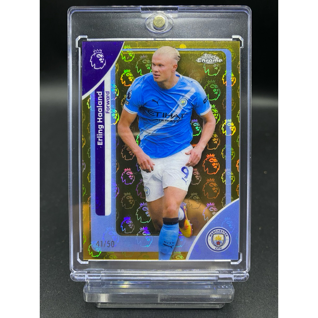 การ์ดฟุตบอล ⚽️ Erling Haaland Premier League Gold /50 | 2025-26 Topps Chrome Premier League
