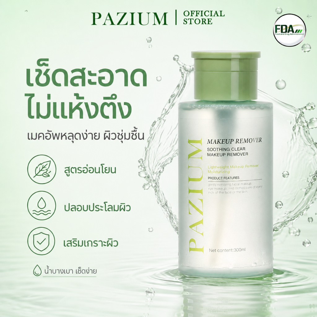 PAZIUM คลีนซิ่งวอเตอร์ CLEANSING WATER สลายเมคอัพ สมุนไพร อ่
