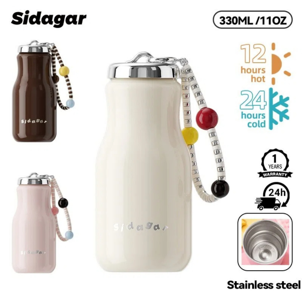 Sidagar แก้วเก็บอุณหภูมิ สไตล์มินิมอล 330ML สเตนเลส 316 แก้วเก็บความเย็น พกพาสะดวกแก้วเก็บความเย็น