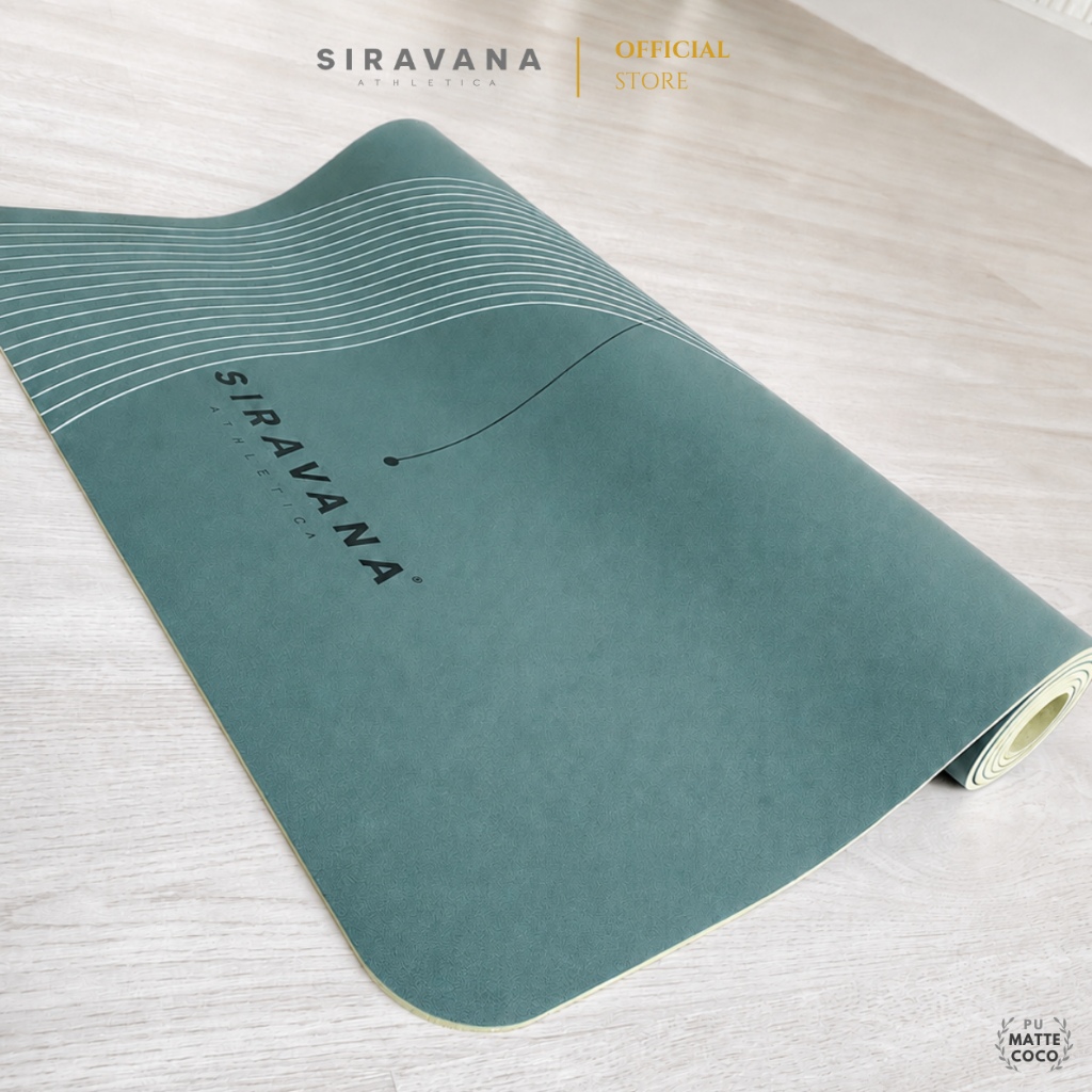 SIRAVANA เสื่อโยคะยางพารา รุ่น Mist 5 mm / PU Matt Coco Natural Rubber Yoga Mat — صورة 3