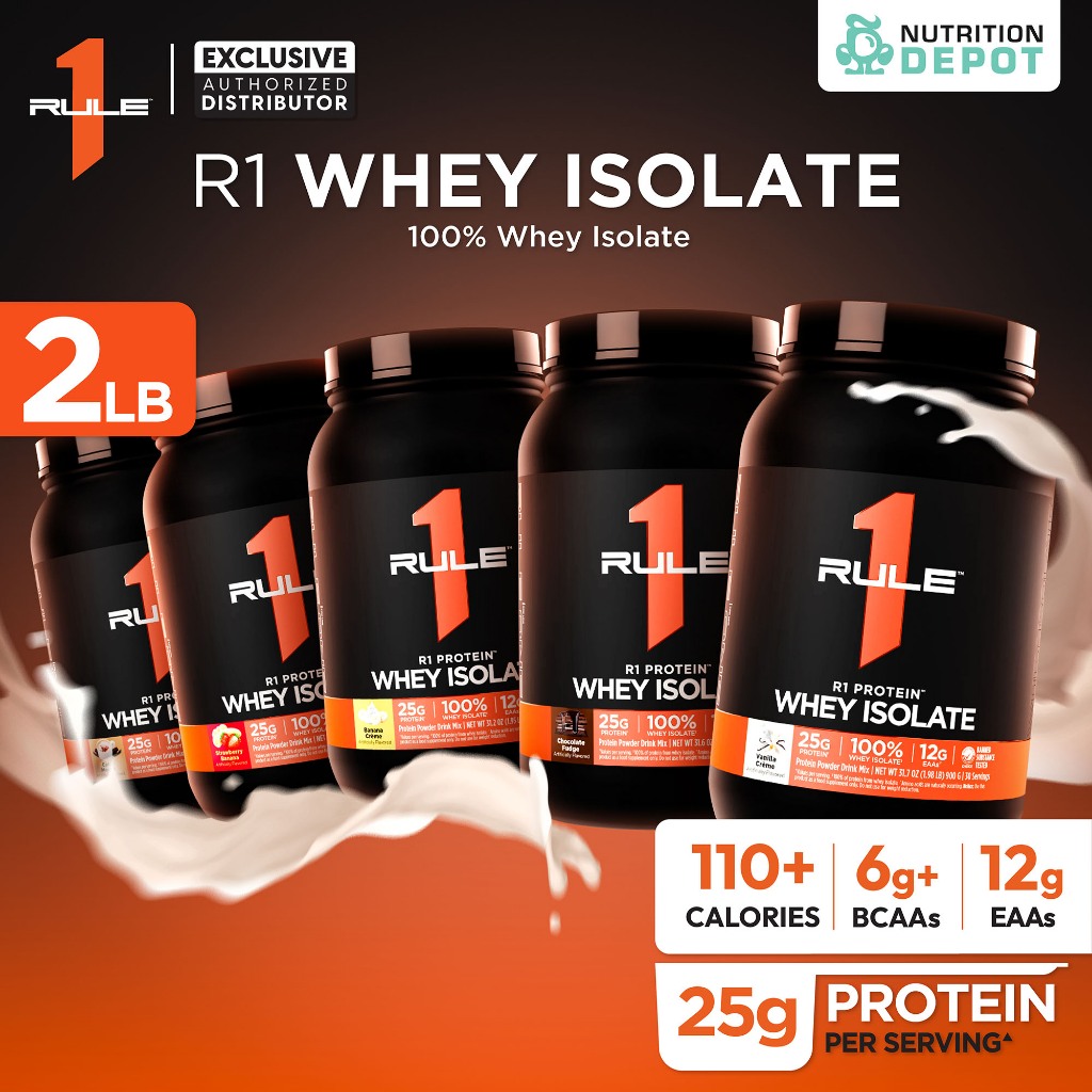 Rule1 Isolate 2lb -  เวย์โปรตีนเสริมสร้างกล้ามเนื้อ