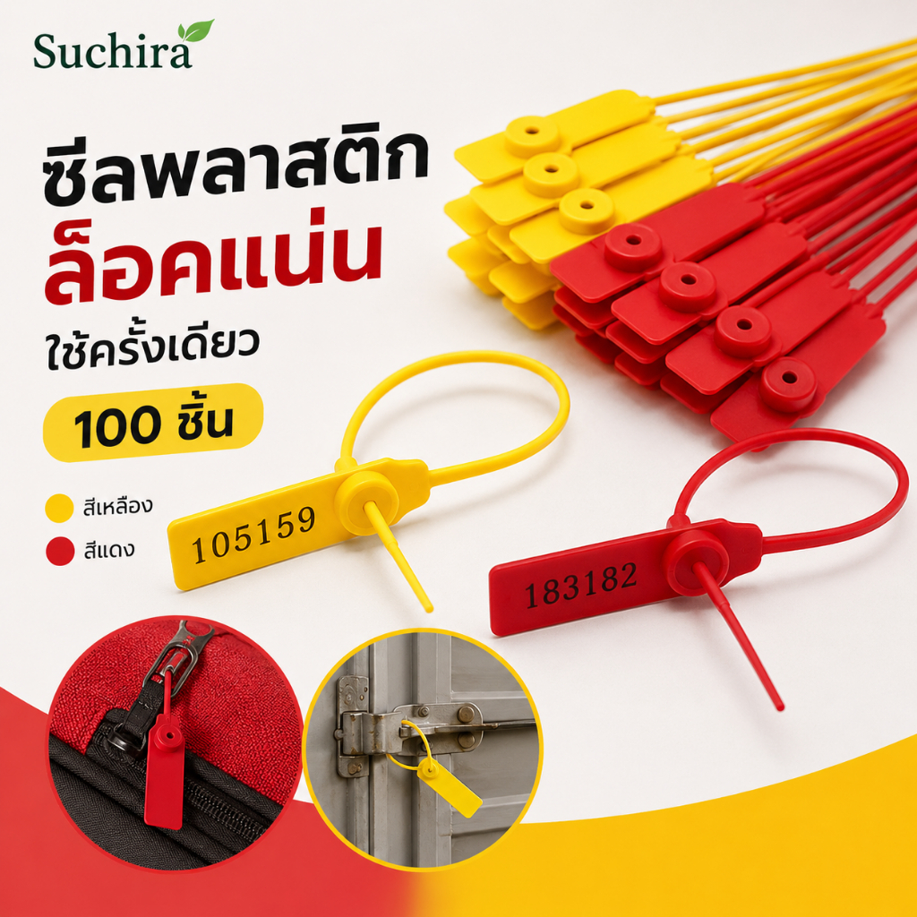 100pcs รัดสายพลาสติกใช้ครั้งเดียว มีหมายเลขตัวเลขกำกับ มีฟันล็อคแน่น สำหรับรถตู้ รถบรรทุก รัดสายเคเบิล ป้องกันการสลับสิน