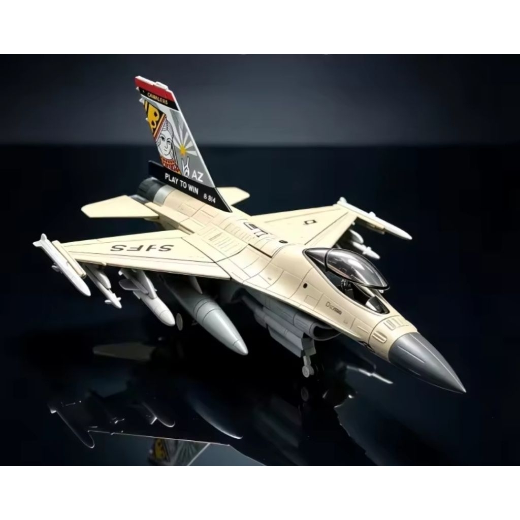 โมเดลเครื่องบินรบ F-16 Fighting Falcon (ลายพิเศษ Queen of Spades / Play To Win)สเกล1:72 พร้อมจัดส่งทันทีในไทย ไม่ต้องรอ