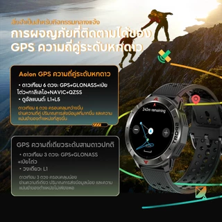 Aolon Navi R4 GPS สมาร์ทวอทช์ 1.43 นิ้ว Amoled นาฬิกา โทรผ่านบลูทูธ แบตเตอรี่ 410mAh 7-10 วัน นาฬิกาว่ายน้ำ