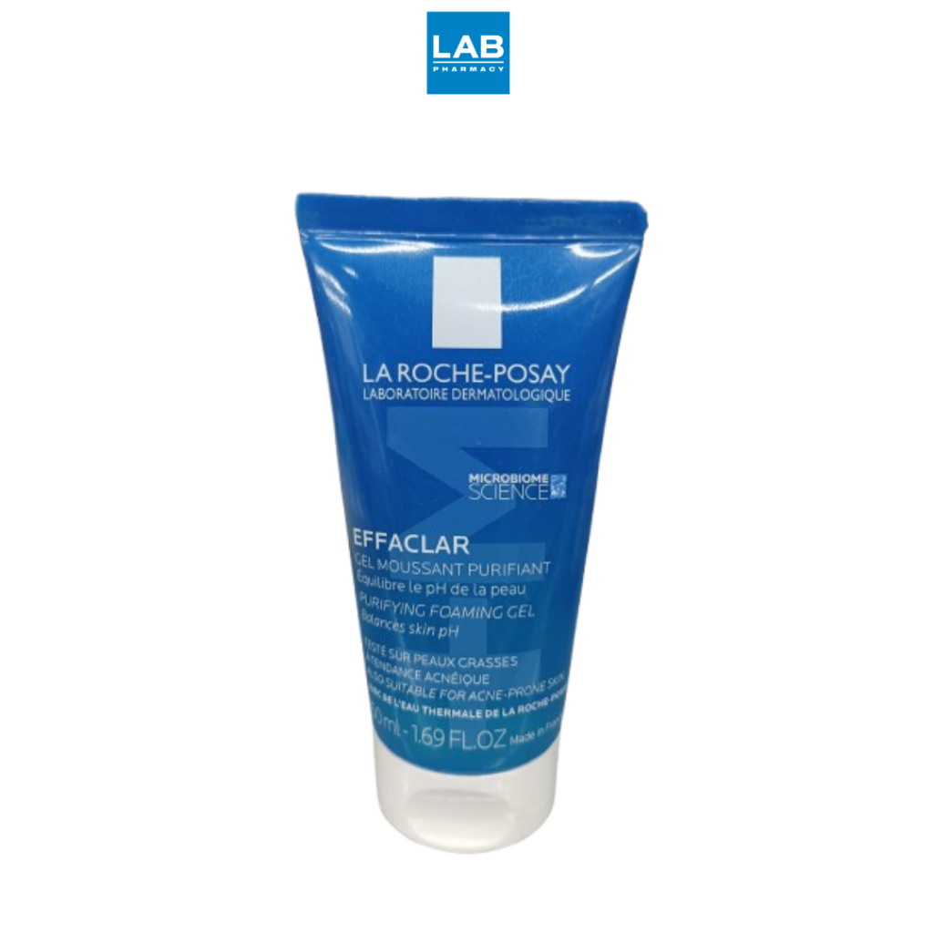 LA ROCHE-POSAY EFFACLAR PURIFYING FOAMING GEL + M 50 ML - เจลล้างหน้า สูตรอ่อนโยน