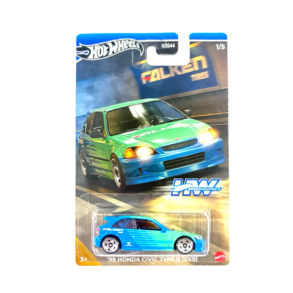 Hot Wheels | ‘99 HONDA CIVIC TYPE R [EK9] | แพคยับ มุมยับ หูแขวนยับ ขอบแพคยับไม่คม | สินค้ามีพร้อมส่ง | สเกล 1:64