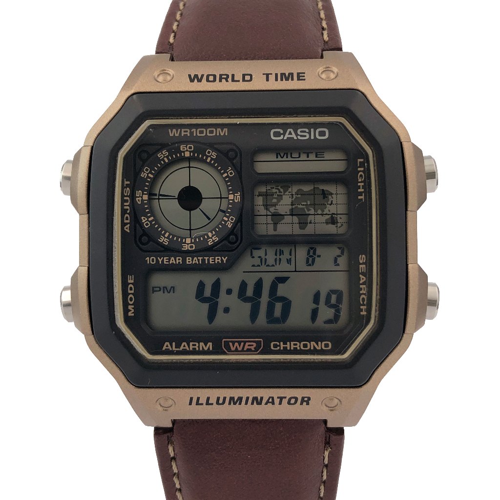 Casio World Time AE-1200WHL-5A QZ 40mm Mens Watch E-02918/1B