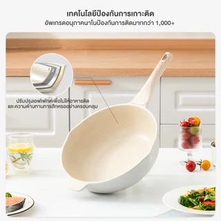 Simplus X INSSA ชุดหม้อและกระทะเคลือบหินไมฟาน ไม่ติด กระทะทอด หม้อทรงลึก ใช้กับเตาแม่เหล็ก ปลอด PFOA GUOJ011